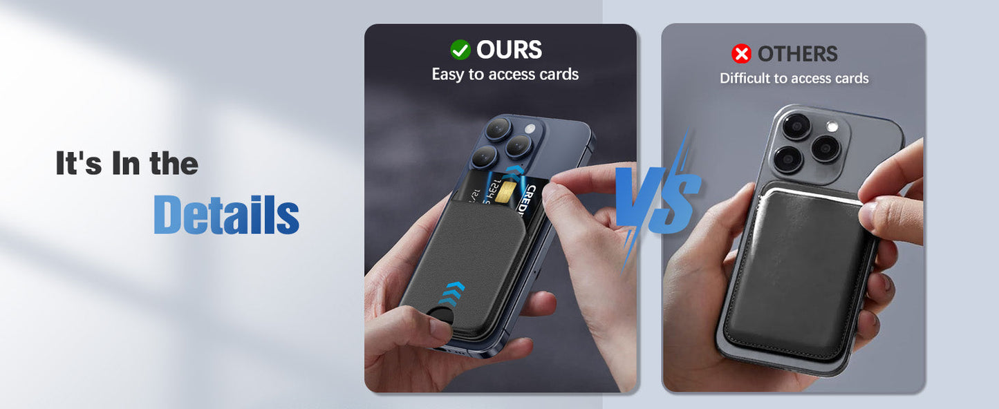 MagSafe 3-in-1 RFID-Blocking Magnetic Card Holder with Adjustable iPhone Stand