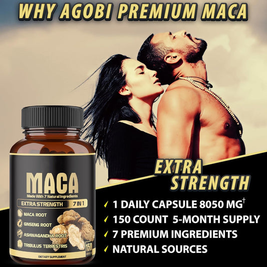 Extra Strength 7-in-1 Herbal Extracts Maca Root Blend for Male Vitality & Overall Wellness