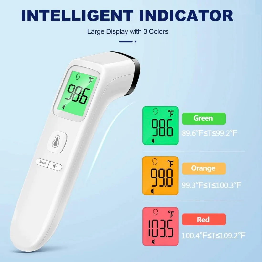 Digital Non-contact Clinical Accuracy ℃ &℉ Forehead Thermometer