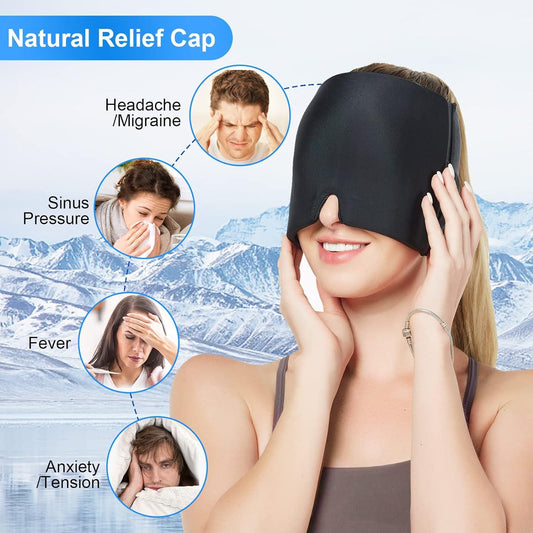 Cold Therapy Headaches & Migraines Pain & Stress Relief Ice Cap / Eye Mask