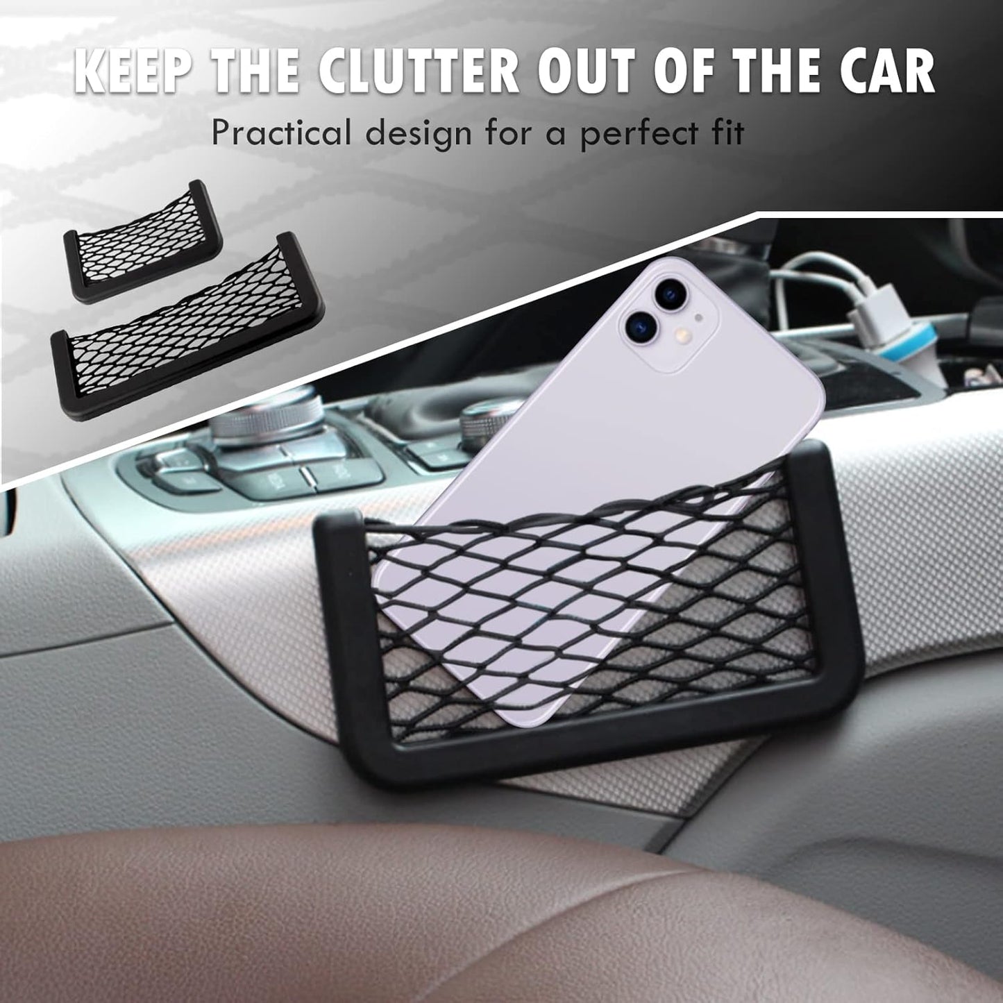 EASY STICK-ON STORAGE POCKET (2pc set)