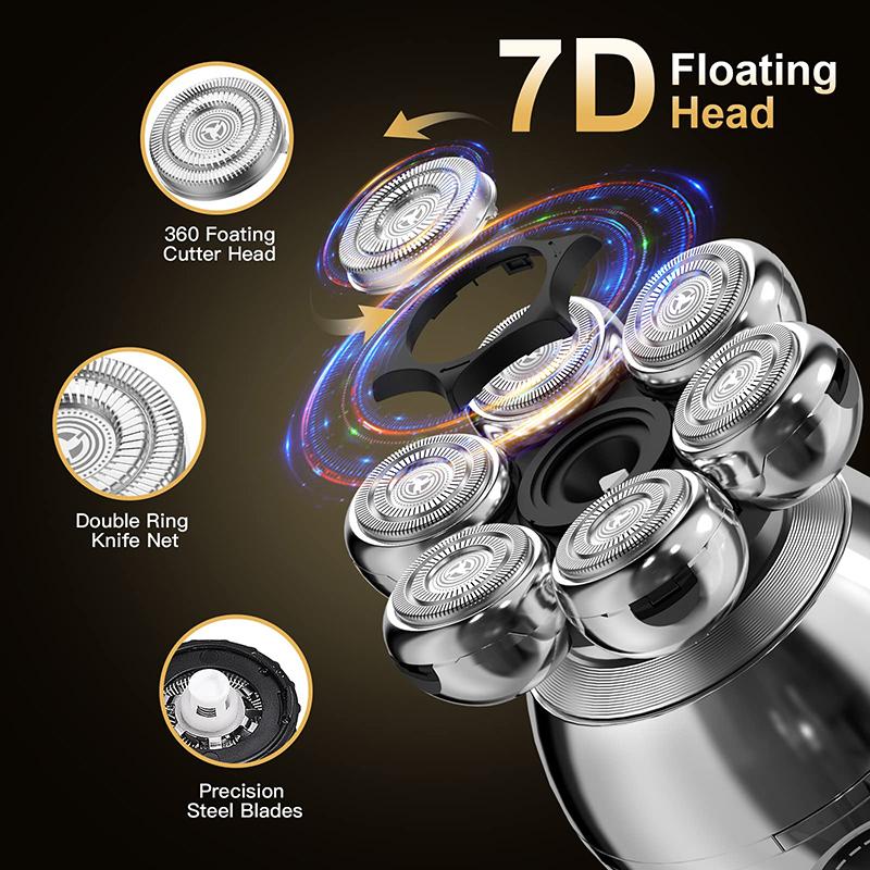 Rechargeable 7D Floating Cutter Waterproof Electric Shaver