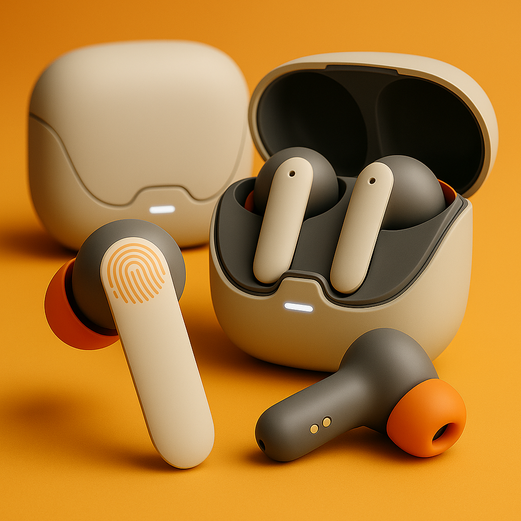 TWS Dual Microphone Earphones with Active Noise Cancellation & Ultra-low Latency