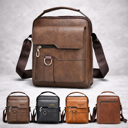 Vintage Textured Messenger Bag – Lightweight Compact & Practical