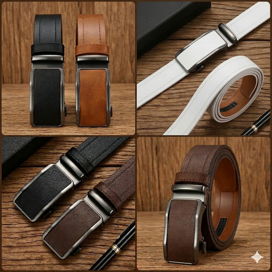 One-Handed Operation Automatic Buckle Holes-Free Micro-Adjustable Belt