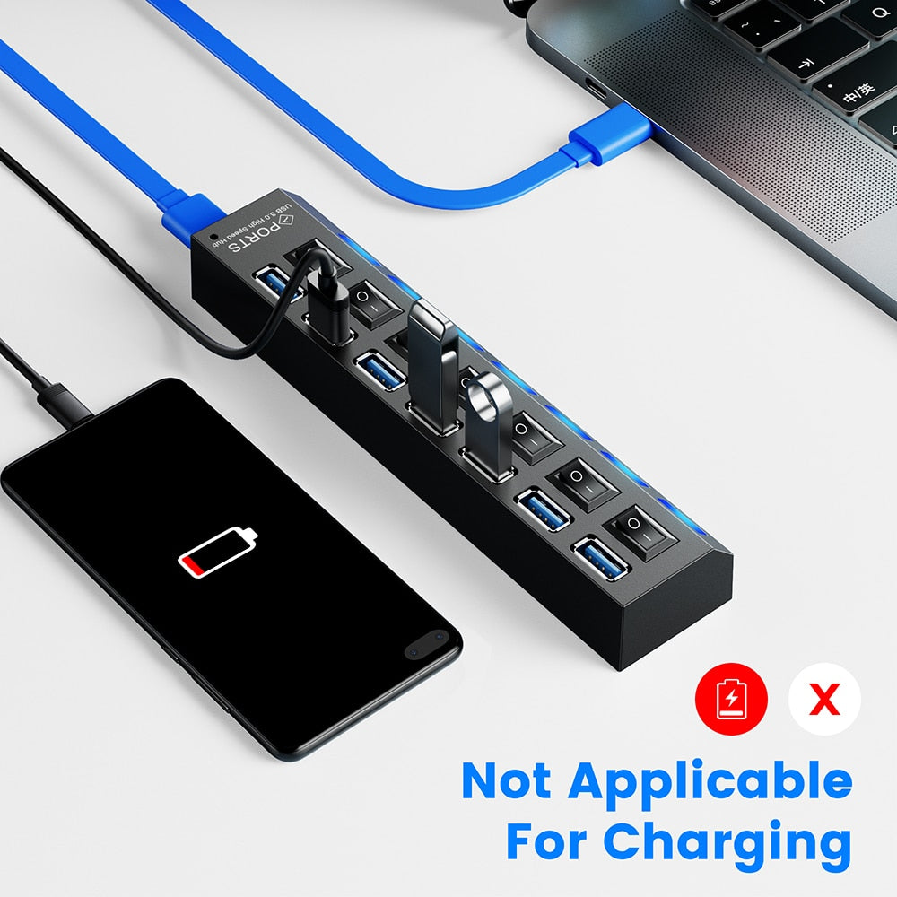 Multi USB Splitter With Switches