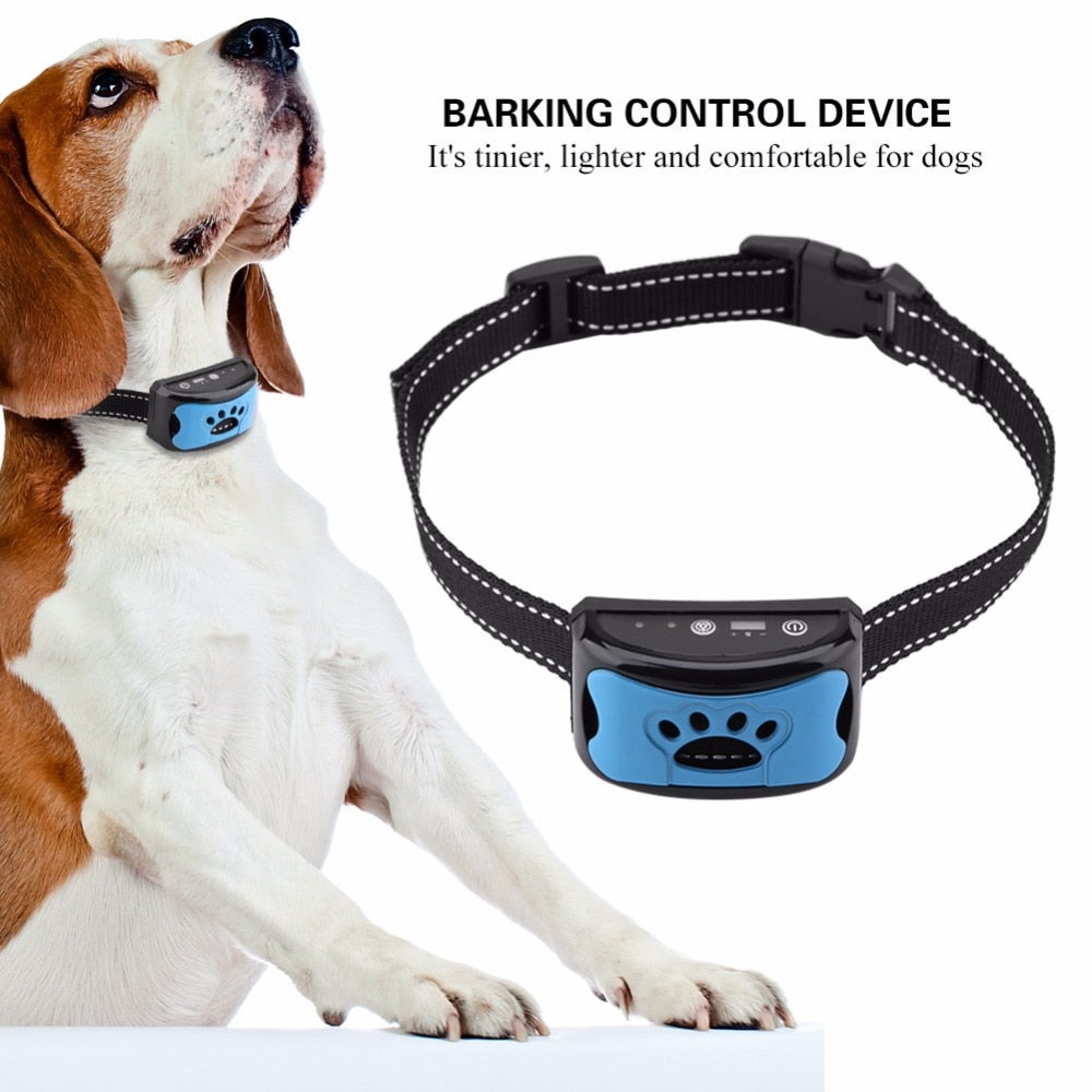 Ultrasonic+Vibration Dog Anti Barking Training Collar (NO Electroshocks)