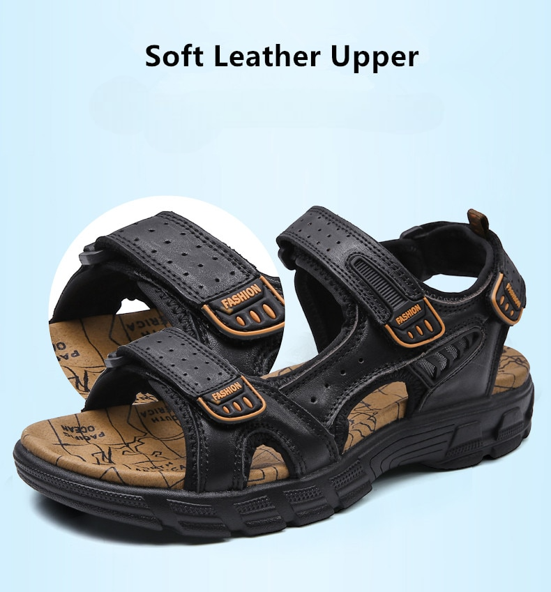 Lightweight Genuine Leather Men's Sandals