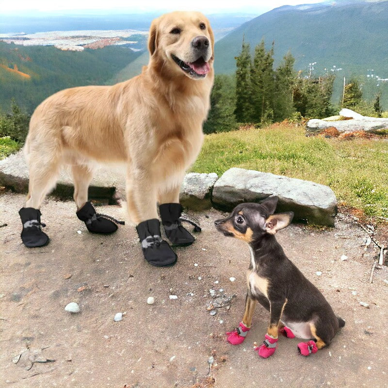 Waterproof Small Pet Anti-slip Rain Boots (4pcs)