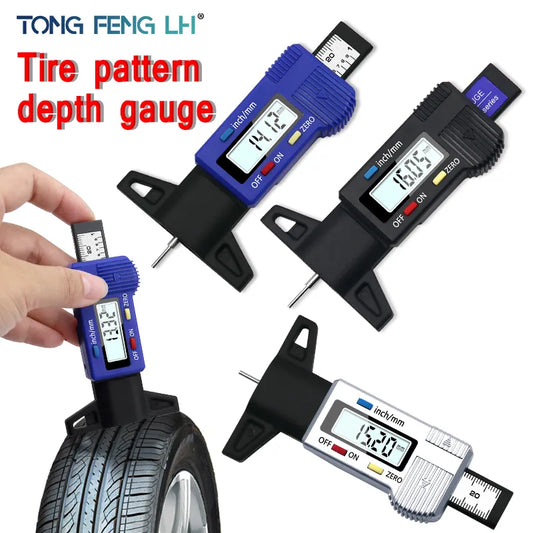 Digital Car Tire Tread Depth / Brake Pad Gauge Meter