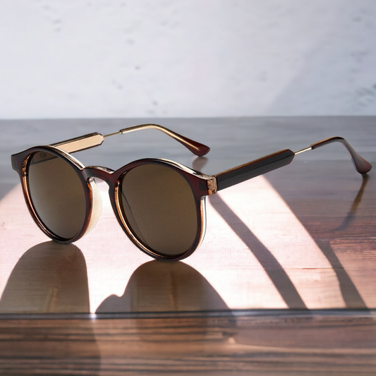 Retro Elegant Design UV400 Round Sunglasses