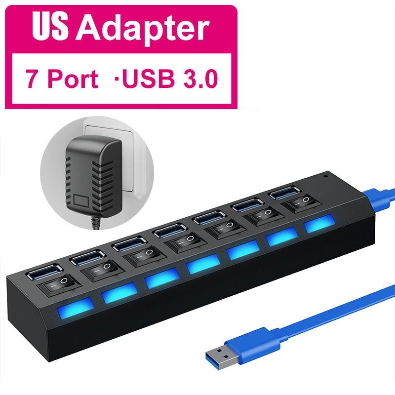 Multi USB Splitter With Switches