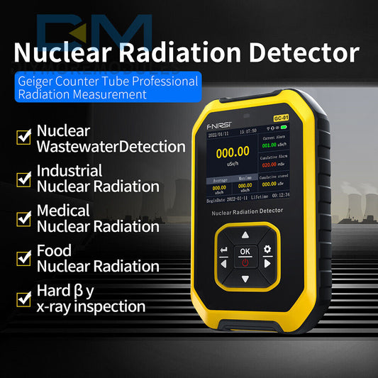 FNIRSI Geiger Counter Nuclear X-ray γ-ray β-ray Radiation Detector