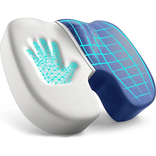 Ergonomic Dual-Layer Memory Foam + Cooling Gel Tailbone Pressure Relief Cushion