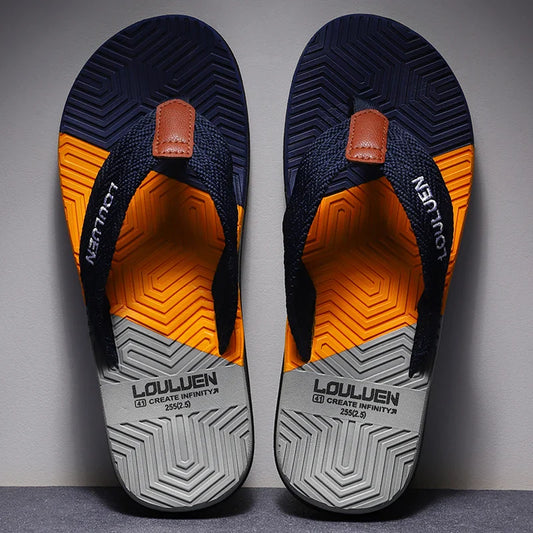 Waterproof & Anti-Slip Flexible Men's Cushioned Summer Flip Flops