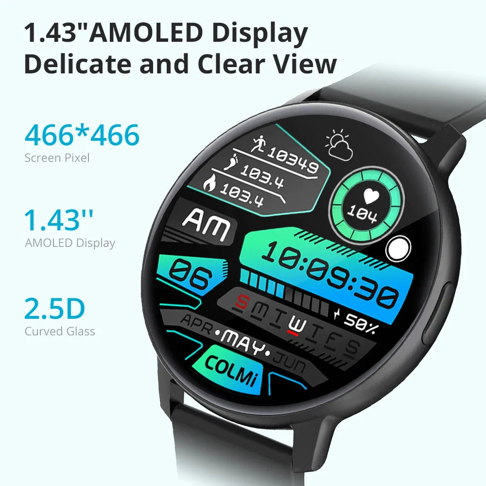 COLMI 1.43'' Large Display Android& IOS Smartwatch for Seniors