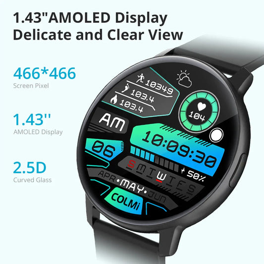 COLMI 1.43'' Large Display Android& IOS Smartwatch for Seniors