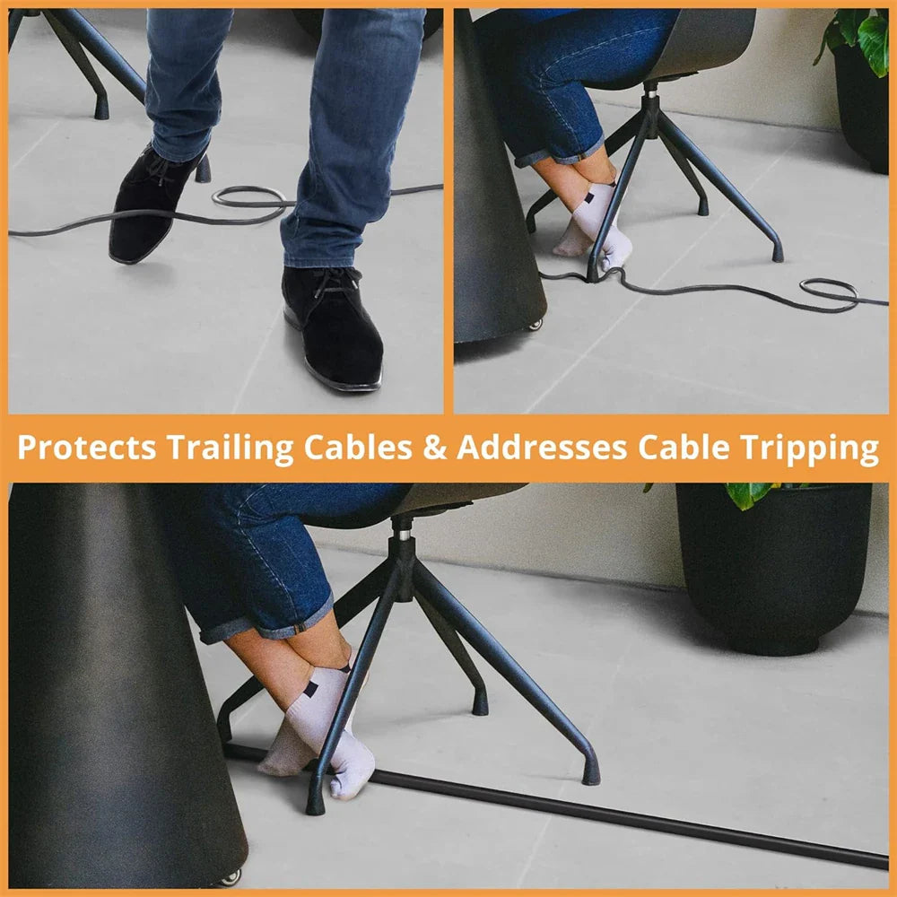 Flexible & Durable PVC Self-adhesive Floor / Wall Cord Cover