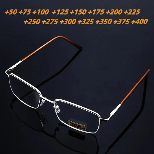 Premium Metal Frame Reading Glasses with HMC (High Multi-Coating) Lenses