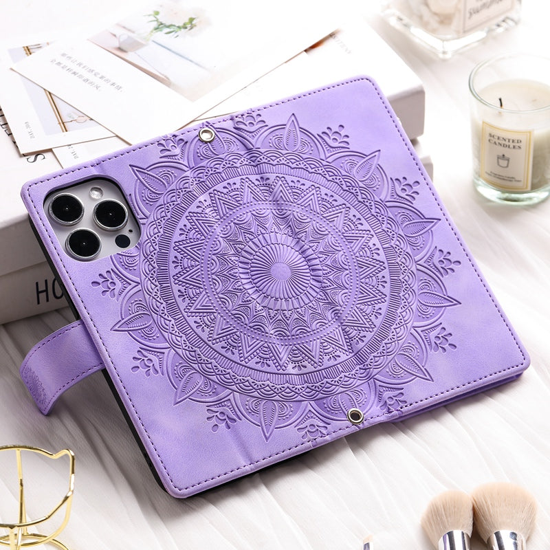 Full Screen Protection Deluxe Zipper Wallet Case with Foldable Kickstand for iPhone