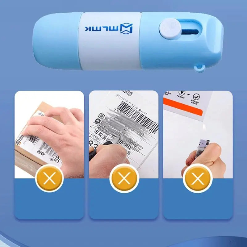 Wipe & Slice 2-in-1 Privacy Protection Fluid & Package Opening Safety Knife