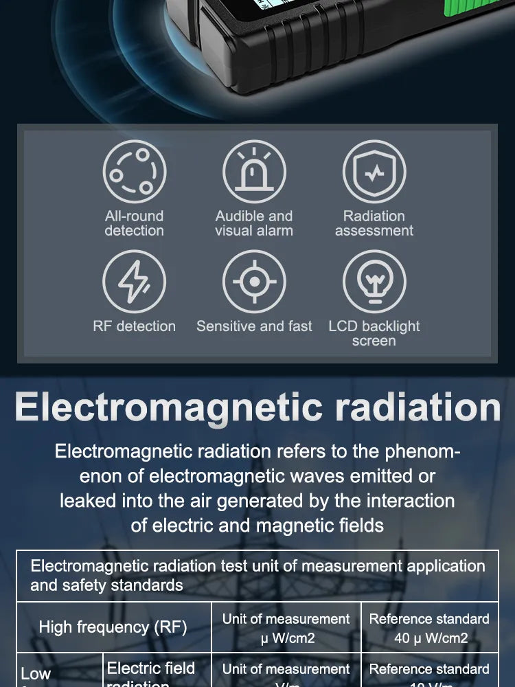 Multifunctional Electromagnetic Field Radio (EMF)Radiation Detector