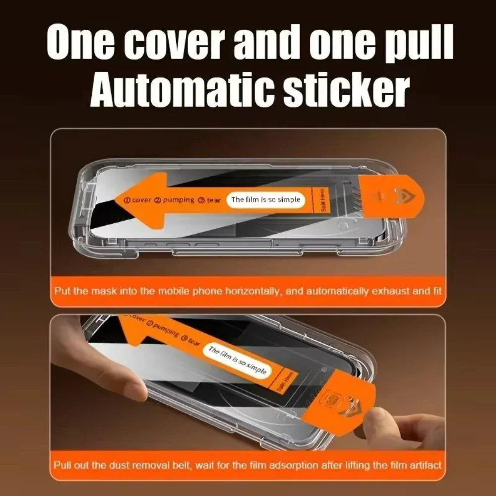 One-Click EZ Installation HD Clarity Tempered Glass Oleophobic Coating Screen Protector (3pcs)