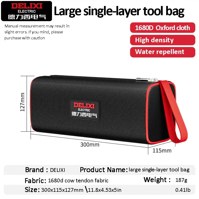 DELIXI Japanese Heavy-Duty Waterproof Rugged Oxford Compact Tool Carrier