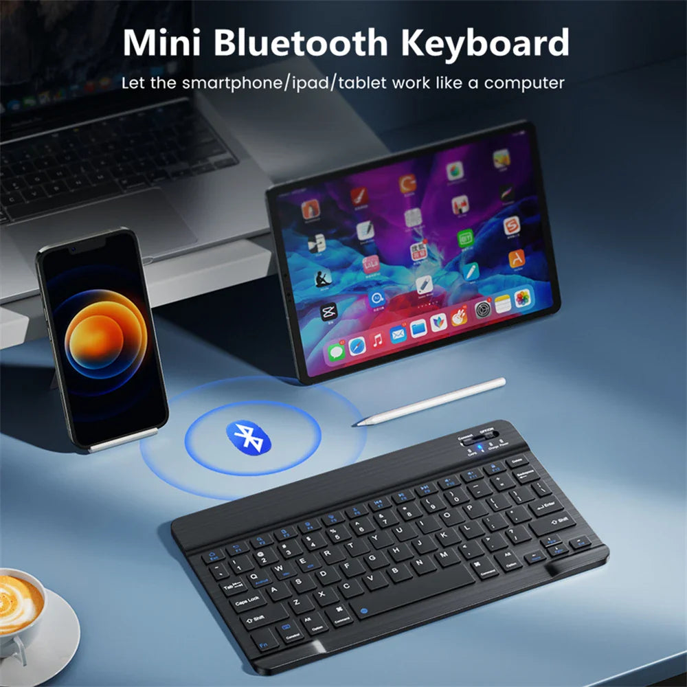 Compact Bluetooth Wireless Ultra-Quiet Keyboard & Mouse For IOS / Android /  Windows