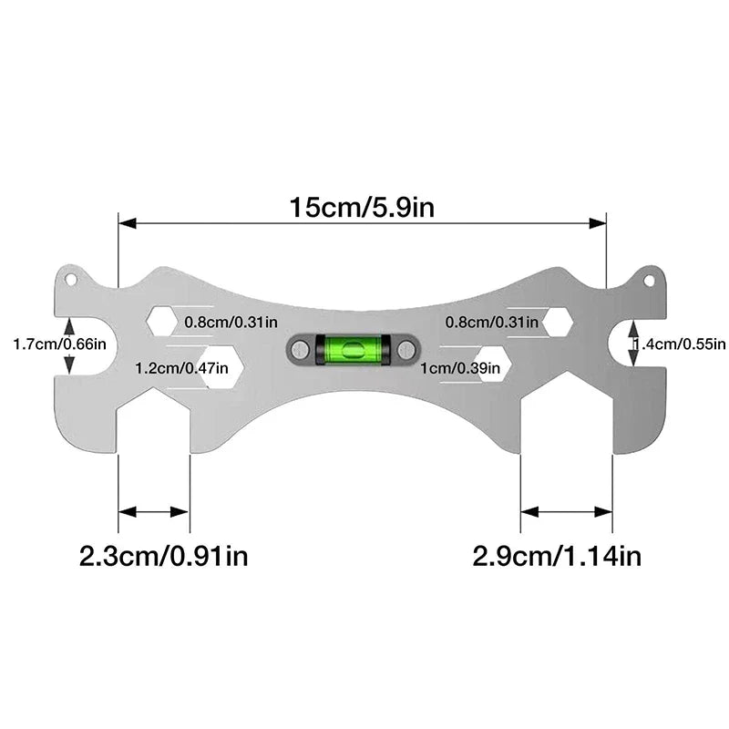 Multi-Angle & Hex Sizes Universal Faucet Leveling & Installation Wrench