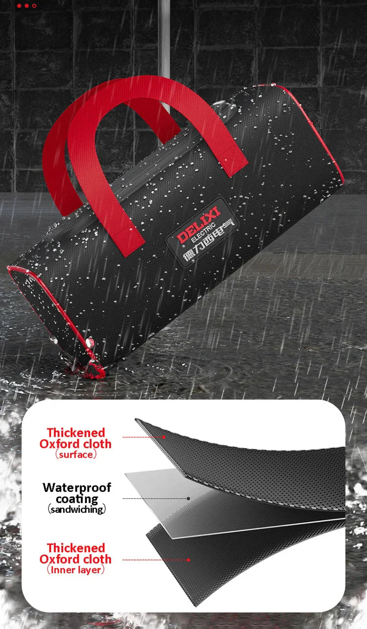 DELIXI Japanese Heavy-Duty Waterproof Rugged Oxford Compact Tool Carrier