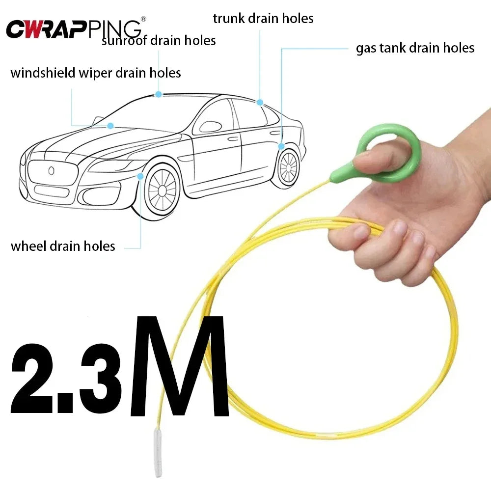 DrainGuard Unclog, Protect & Preserve 3M (9 feet) Car Drainage Cleaning Brush (3pcs)