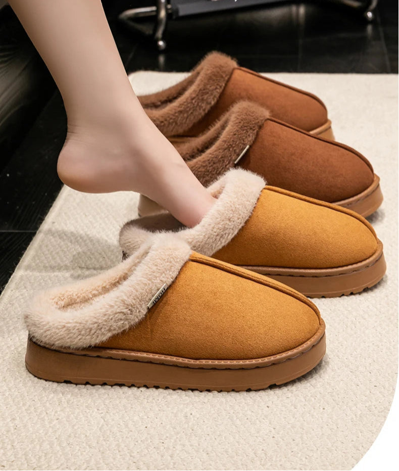 Thick Supportive Sole Lightweight Consistent Temperature Insulation Unisex Winter Slippers