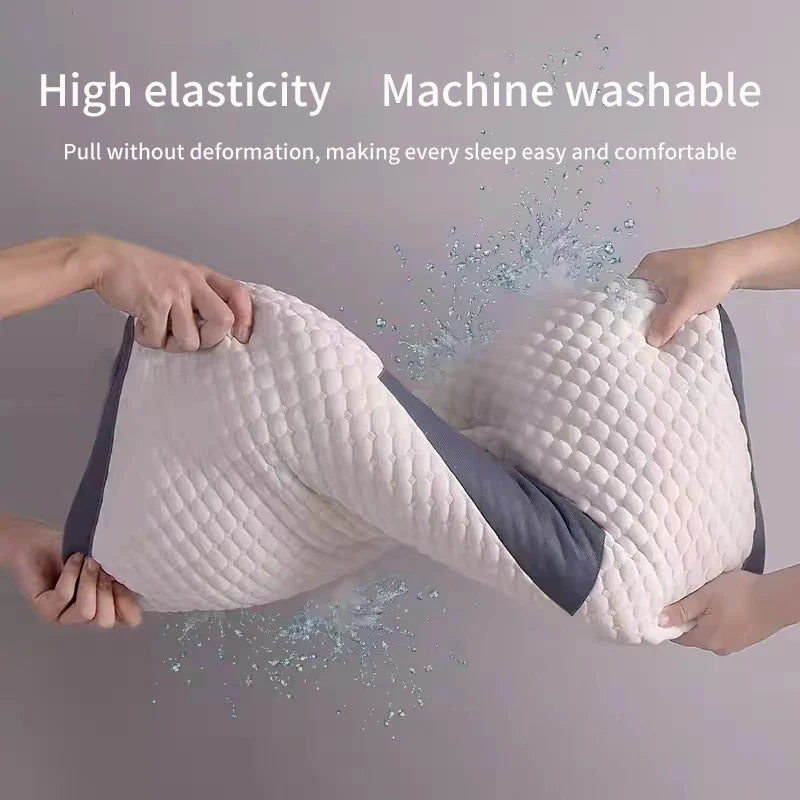 Cervical Support Orthopedic Neck Pillow with 3D Massage & Antibacterial Breathable Mesh