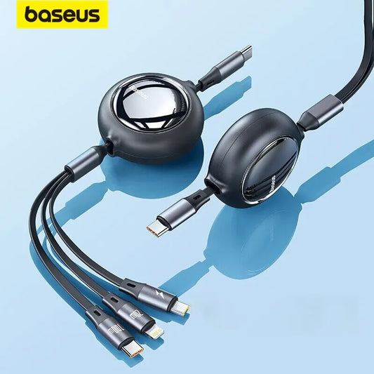 Baseus 3 in 1 (Type-C / Apple / Micro) Retractable Super Fast 100W Charger Cable