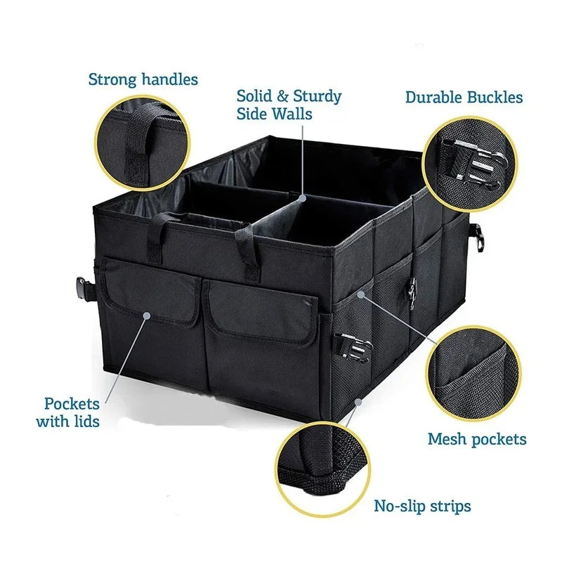 TrunkMaster XL Heavy-Duty Tear-Resistant Foldable Multi-Compartment Car Organizer