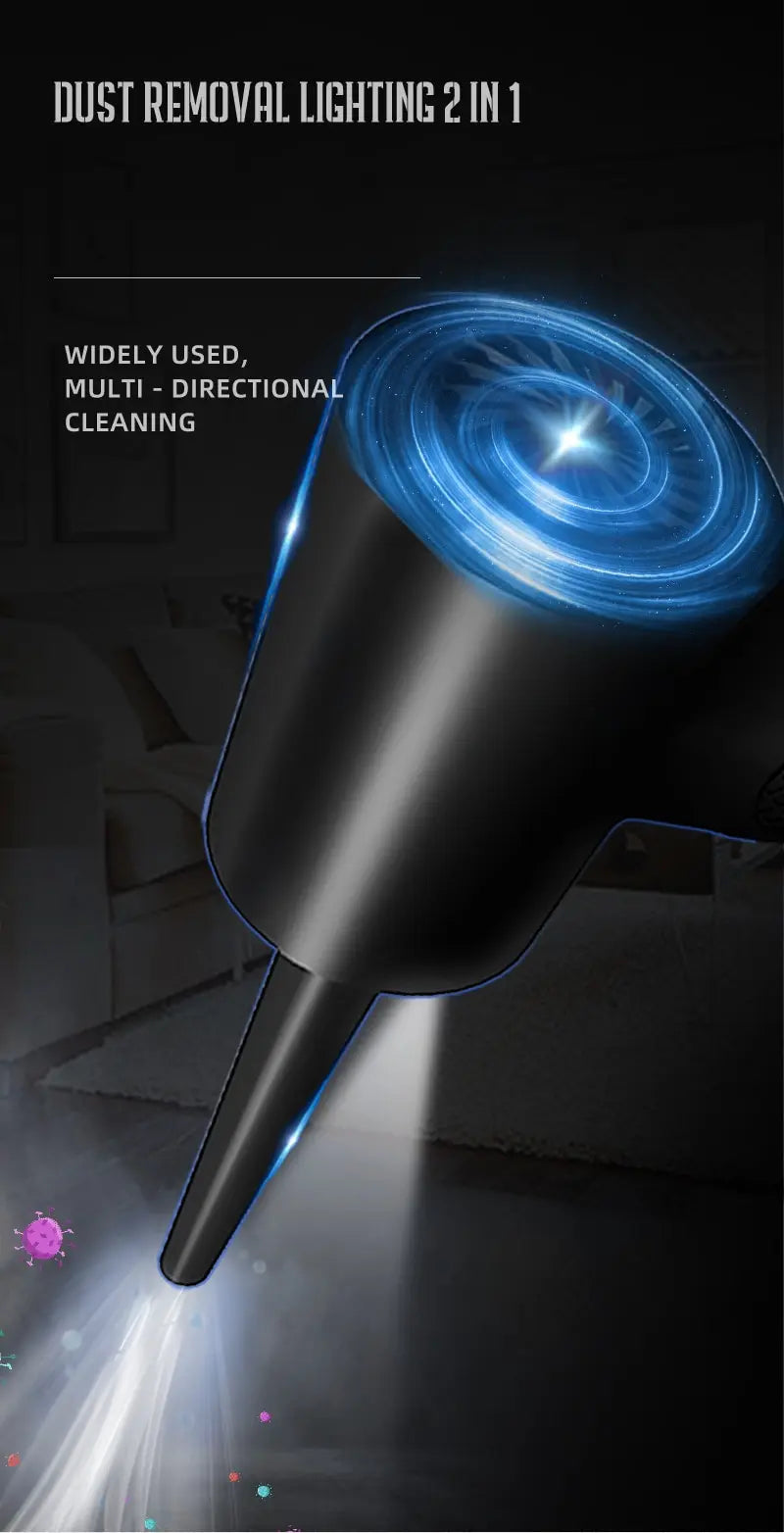 Deep Cleaning Cordless Compressed Air Duster with LED Light