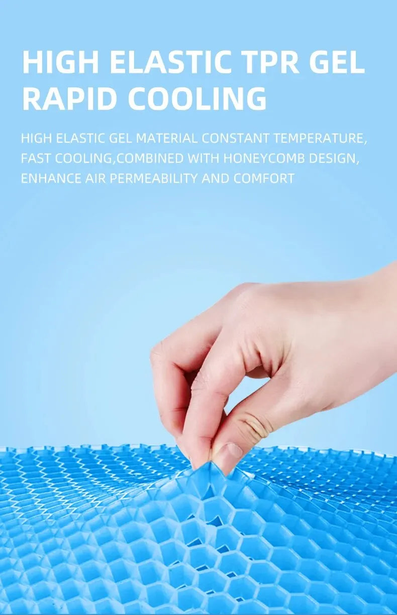 Ergonomic Shock-Absorbing Pressure Relief All-Day Comfort Gel Honeycomb Cushion