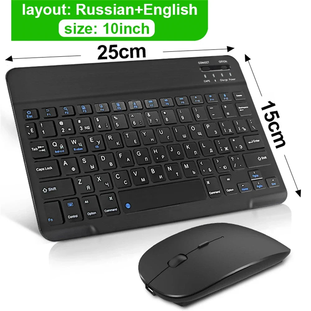 Compact Bluetooth Wireless Ultra-Quiet Keyboard & Mouse For IOS / Android /  Windows