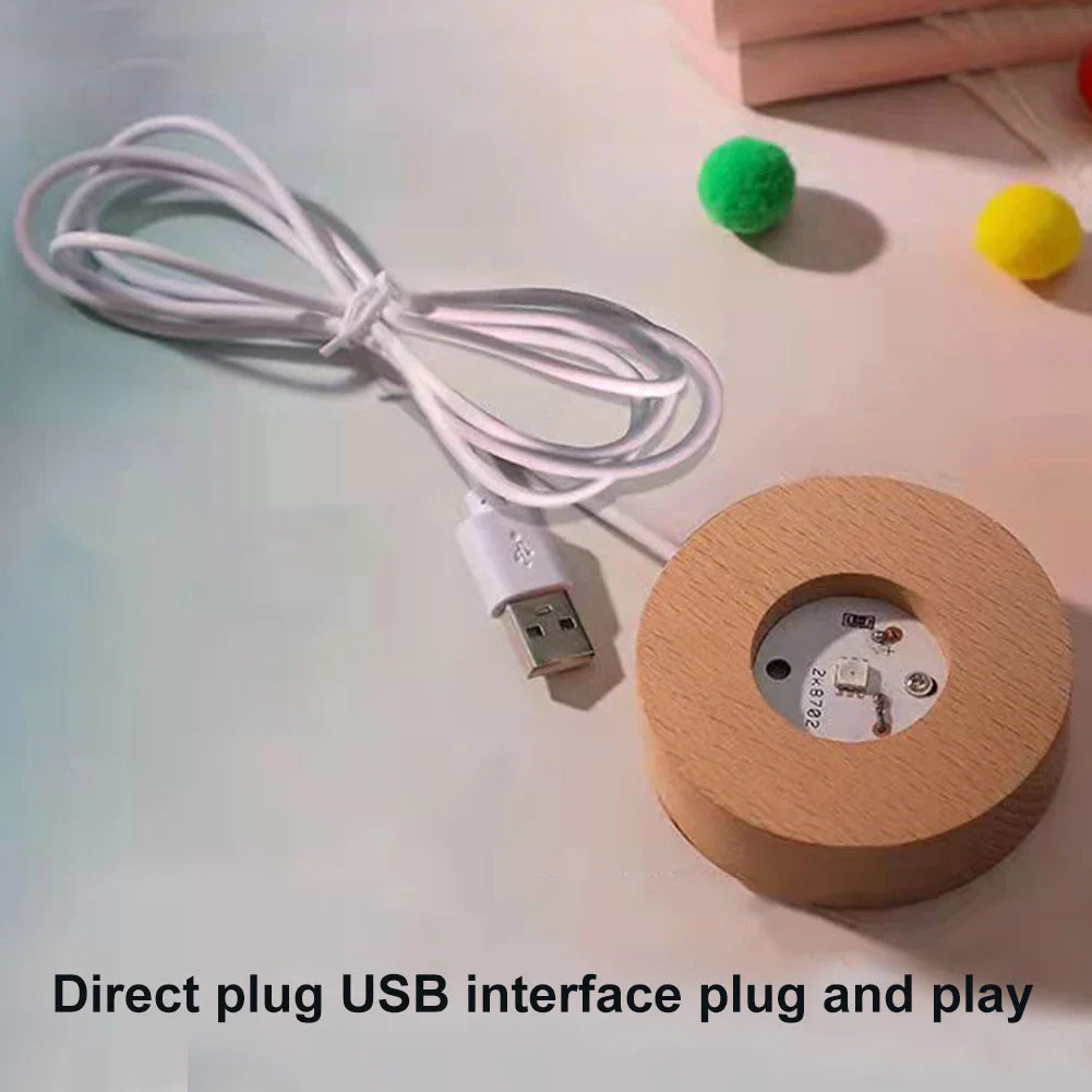 Unique USB Night Light 3D LED Crystal Ball with Galaxy Projections