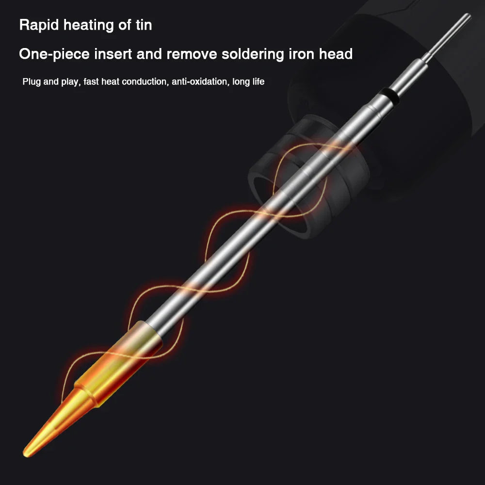 Wireless Fast Charging Electric Soldering Kit With Smart LED Digital Display