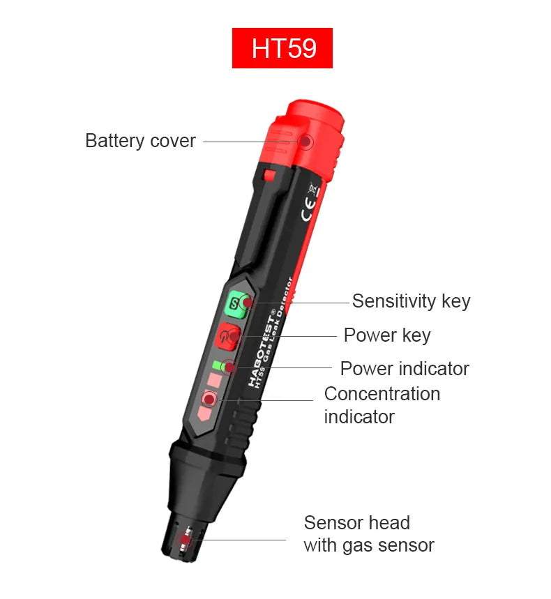 HT61 Sound & Screen Flammable Gases Leak Detector