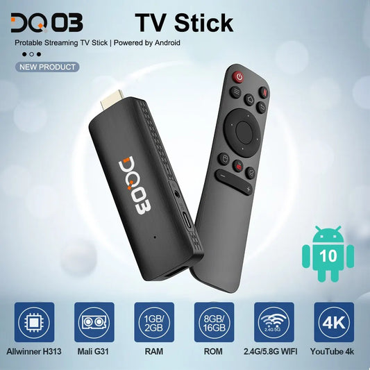 Android Plug and Play Streaming Mini Smart Wifi 4K TV Stick