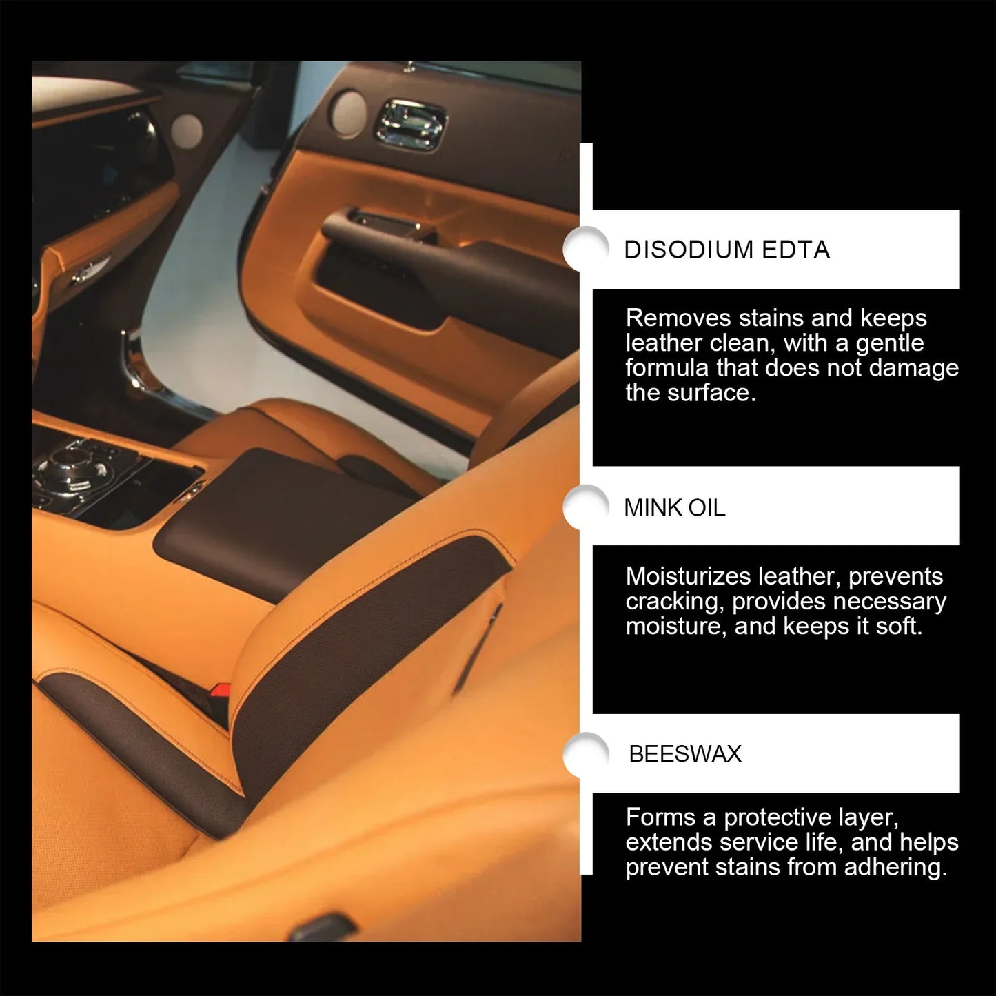 Car Deep Clean & Restore 3-in-1 Long-Lasting Protection Ultimate Leather Care Cream