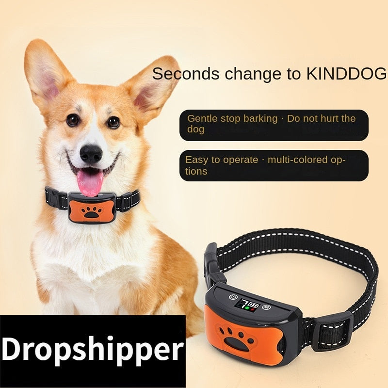 Ultrasonic+Vibration Dog Anti Barking Training Collar (NO Electroshocks)