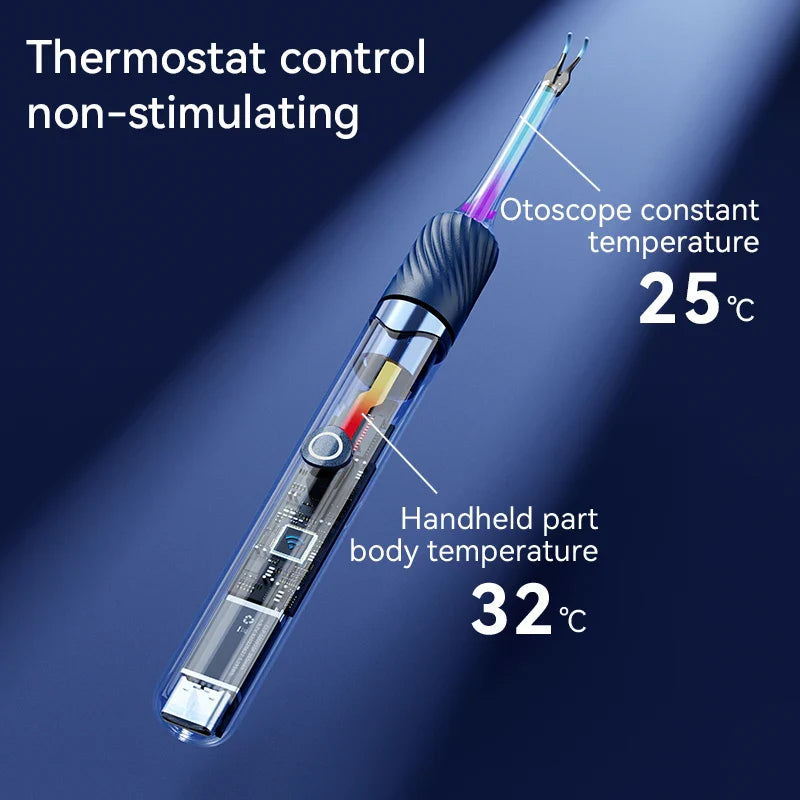 WiFi 3-in-1 Ear Otoscope- HD Camera 360° Precision Robotic Tweezer & Gentle Silicone Earpick
