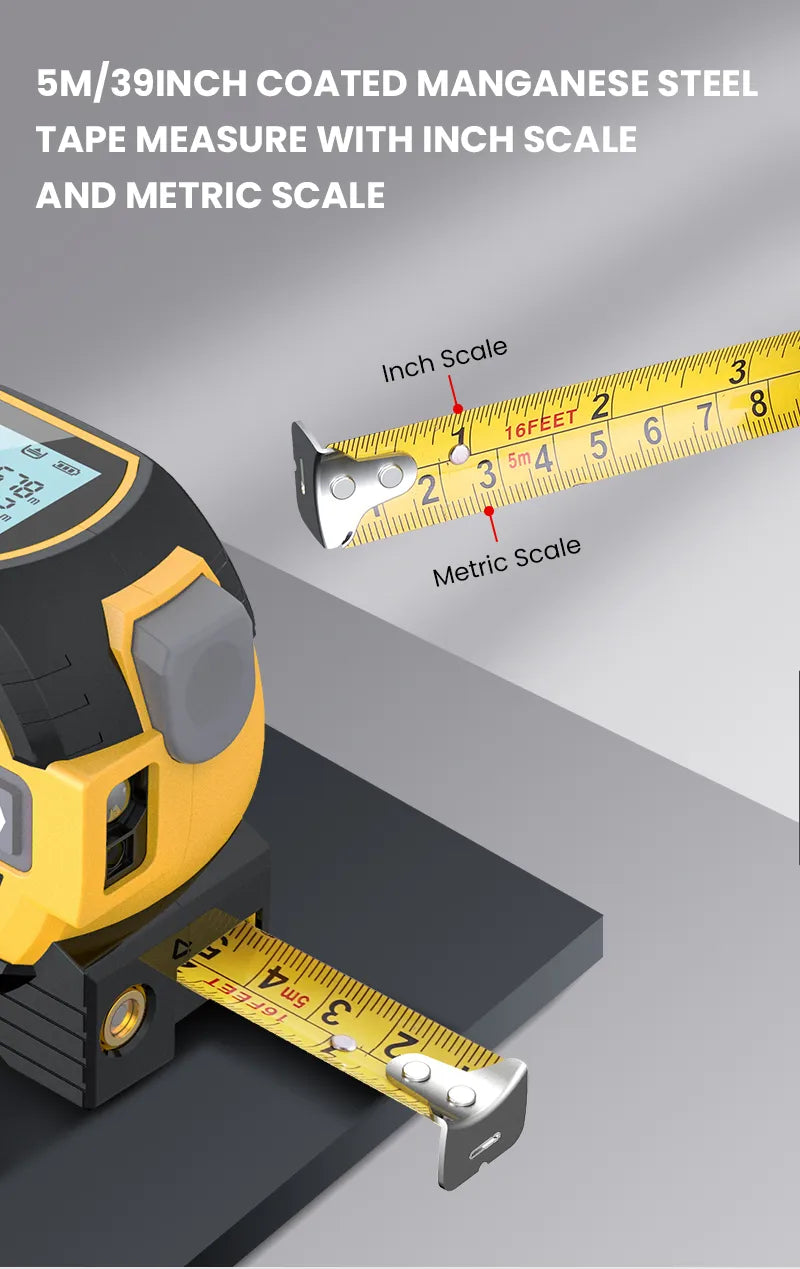 Digital 3 In 1 Smart High Precision LCD Laser Rangefinder Distance Meter