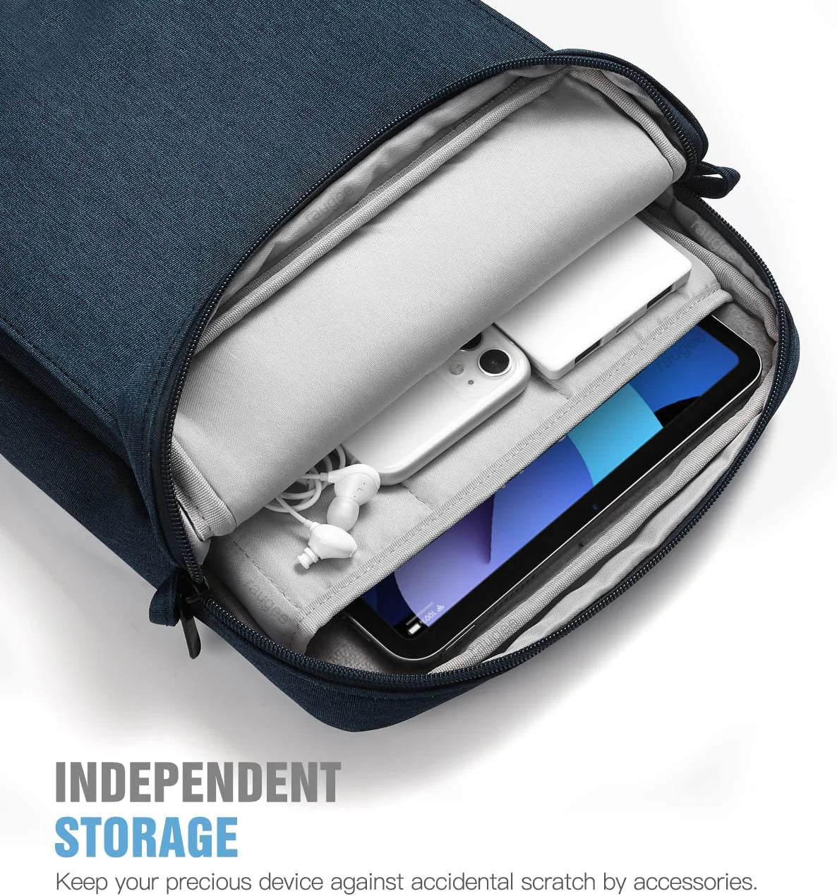 Premium 360° Protective 5 Pockets Tablet Sleeve with Plush Protection