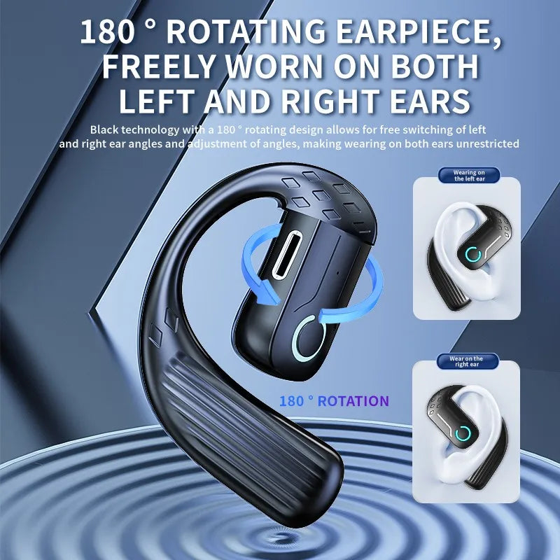 Comfort-Fit 180°Rotation Crystal Clear Calls & ENC Noise Reduction Stereo Sound Headset