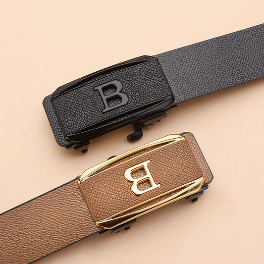 EasyLock No-Hole Toothless Automatic Buckle Business to Casual Flexible Fit Belt